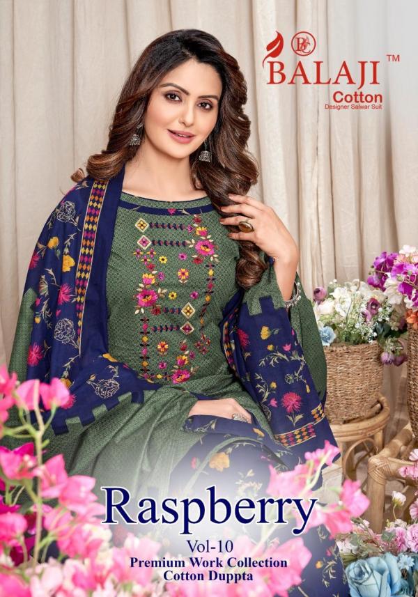 Balaji Raspberry Patiyala Vol-10 Cotton Designer Dress Material